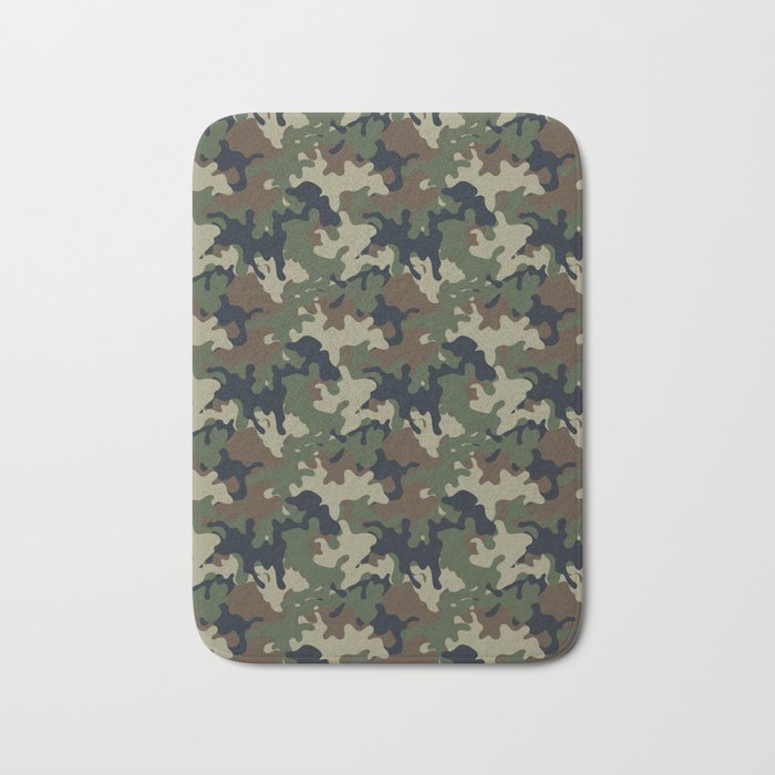 Army camouflage Pattern  Bath Mat