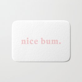 nice bum. (light pink) Bath Mat