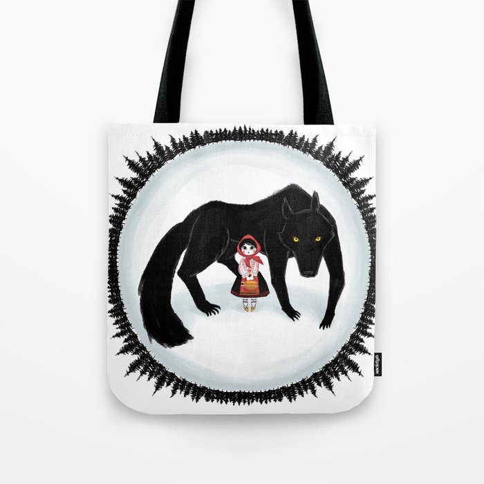 Little Red Riding Hood and the Big Bad Wolf Tote Bag