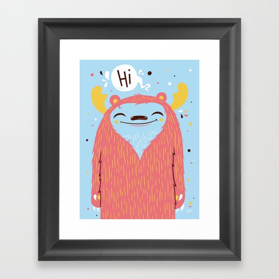Hi Framed Art Print