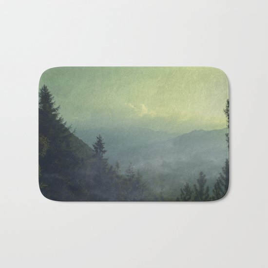 Mist over valley - view of Valmalenco / Italy Bath Mat