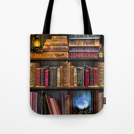 White Witchery Book Nook Tote Bag