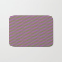 [ Thumbnail: Orchid and Green Colored Lines Pattern Bath Mat ]