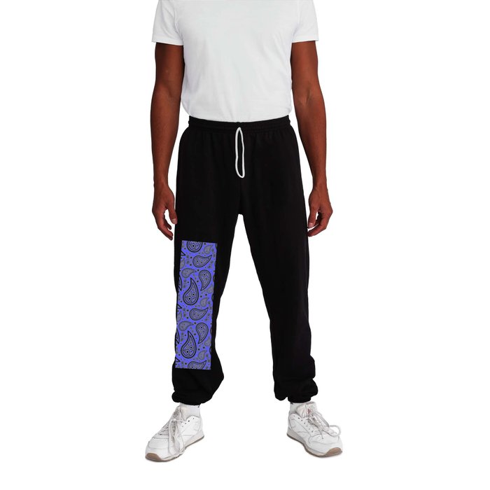 Paisley (White & Azure Pattern) Sweatpants