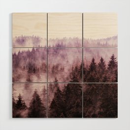 Why Don't We Disappear // Purple Fog Forest Home Wood Wall Art