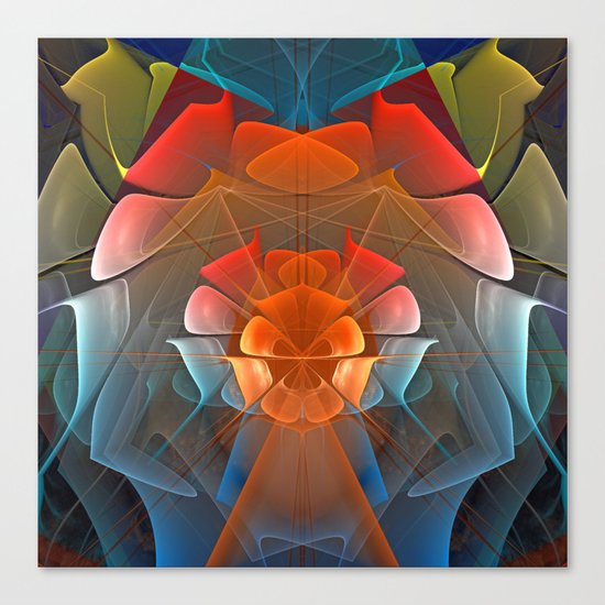 Colourful unfolding fantasy abstract Canvas Print