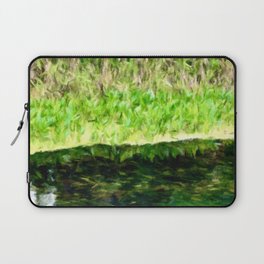 Palm Trees and Vibrant Green Springs Laptop Sleeve
