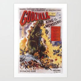 Godzilla rampage Art Print