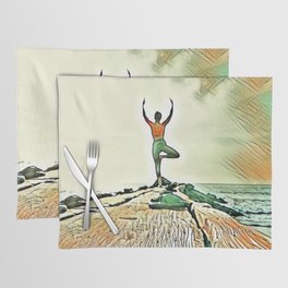 Woman Doing Yoga 5 Placemat