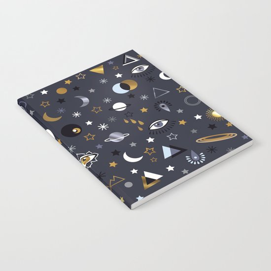 Galaxy ( gold and silver sky) Notebook
