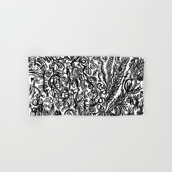 Black and White Hand & Bath Towel