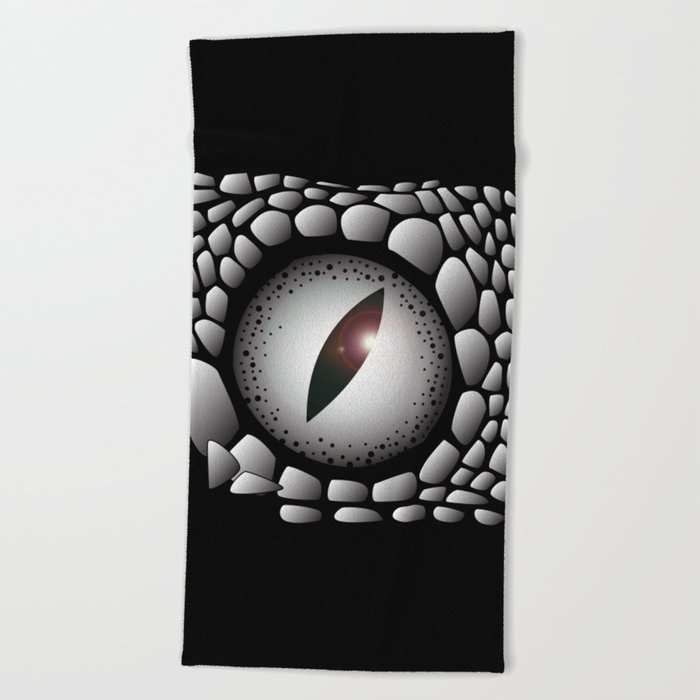 REPTILIAN EYE. Beach Towel