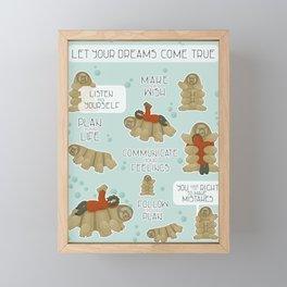 Tardigrade and his thoughts Framed Mini Art Print