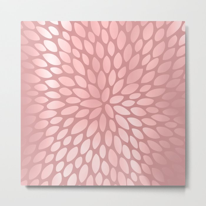 Floral Bloom in Pink Metal Print