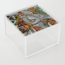 Rusty Girl - Industrial AI-Generated Art Acrylic Box