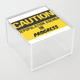 Caution Agenda in progress Acrylic Box
