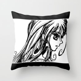 Vampire girl Throw Pillow