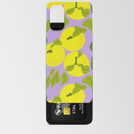 Lemon Yellow Yuzu Tropical Fruit On Light Purple Android Card Case