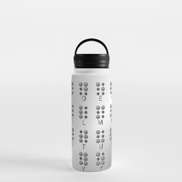 Metal Braille alphabet, tactile writing system used by blind or visually impaired people Water Bottle