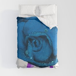 Deep blue rose Duvet Cover
