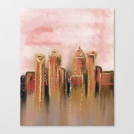 Abstract Charlotte Skyline Canvas Print