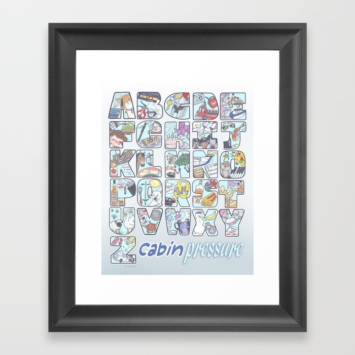 Cabin Pressure From A To Z Framed Art Print By Enerjax Society6