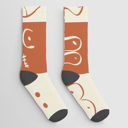 Burnt Orange Plaid Boobies Socks
