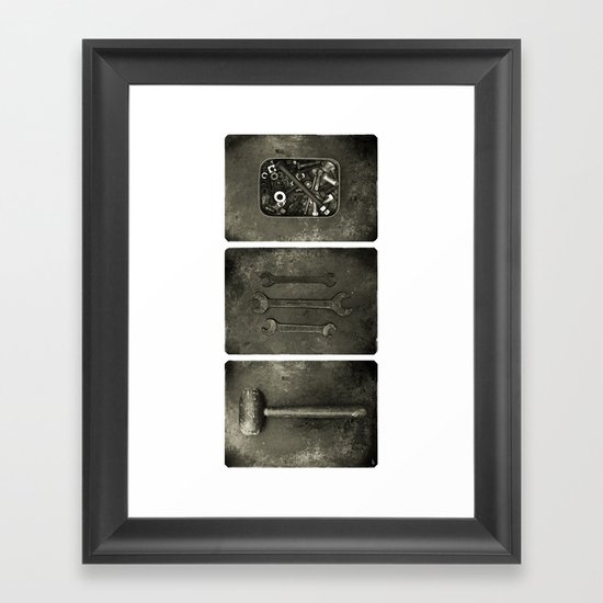 Dad used to make things (triptych one) Framed Art Print