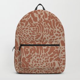 Leopard Print Pattern in Blush and Terracotta Backpack