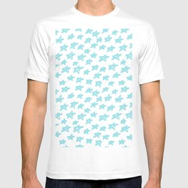 Stars mint on white background, hand painted T Shirt