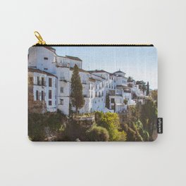 Spain Photography - Beautiful Village By A Small Cliff Carry-All Pouch