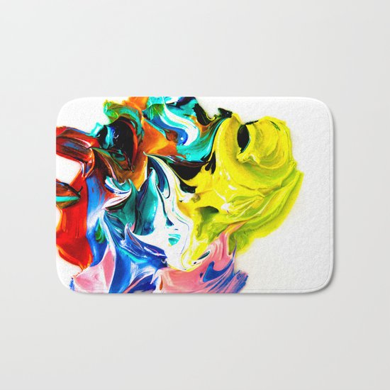 paint on a white background Bath Mat