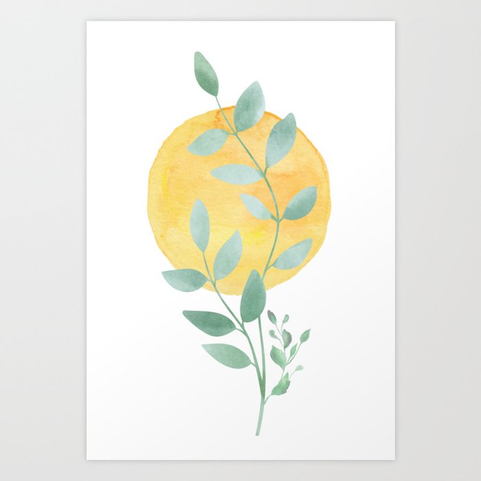 Leaf n Sun Art Print
