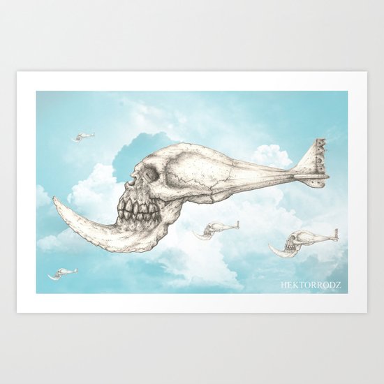 flying piranha Art Print