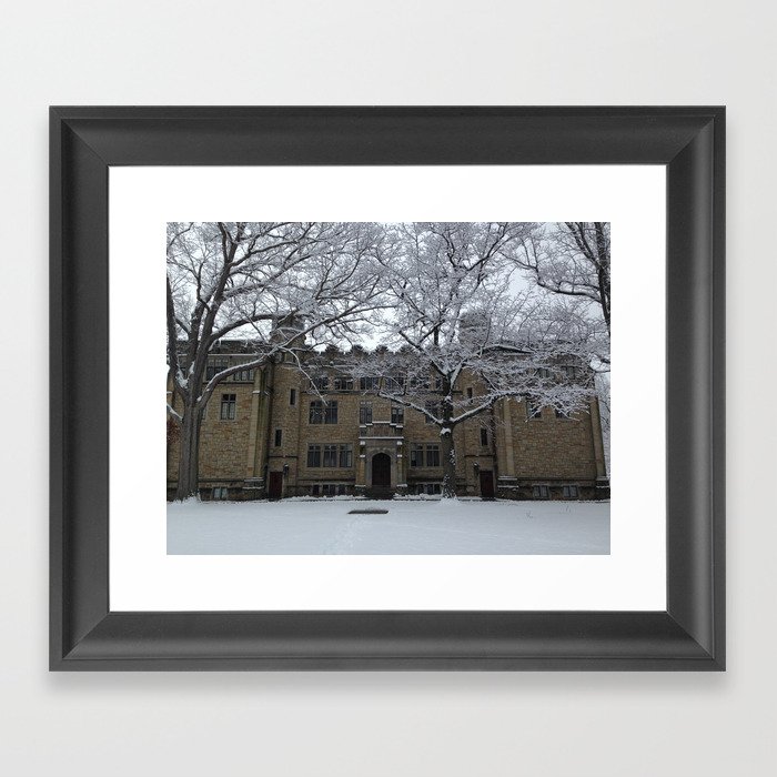 Snowy Kenyon College Framed Art Print