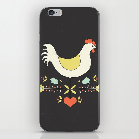 Folk Chicken iPhone Skin