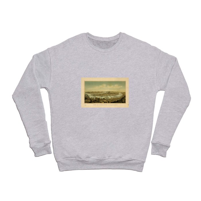 View of Pittsburgh & Allegheny (1874) Crewneck Sweatshirt