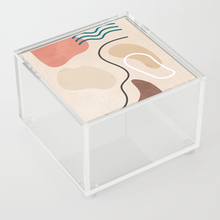 Organic Abstract Shapes Acrylic Box