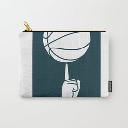 Basketball spinning on a finger Carry-All Pouch | Crossover, Usa, Art, Ballislife, Nba, Finger, Hoop, Athlete, Game, Graphicdesign 