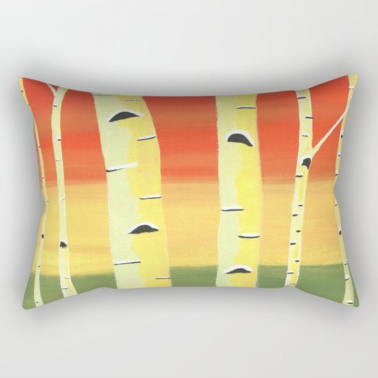 Birch Woods Rectangular Pillow