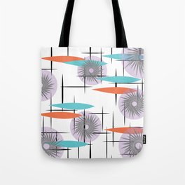Star Shaped Flower Pattern on a MCM Background Tote Bag