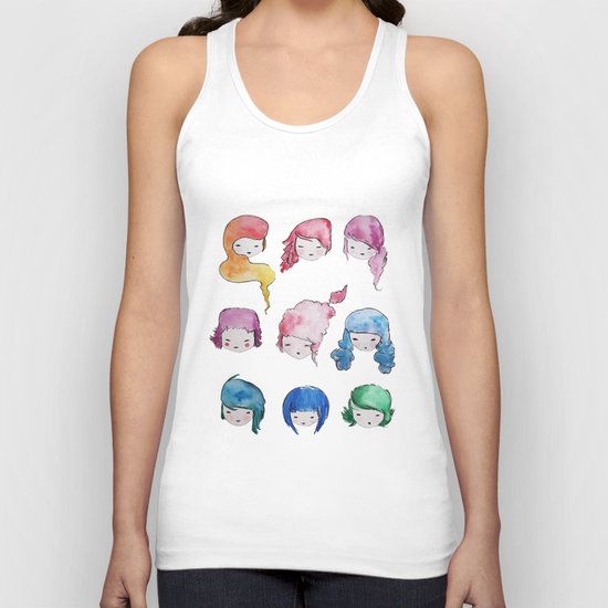 does my head look big in this? Unisex Tank Top