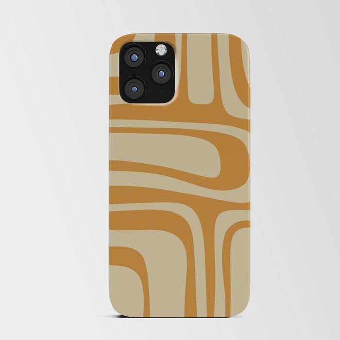 Palm Springs Retro Mid-Century Modern Abstract Minimalist Pattern in Muted Honey Mustard Gold iPhone Card Case