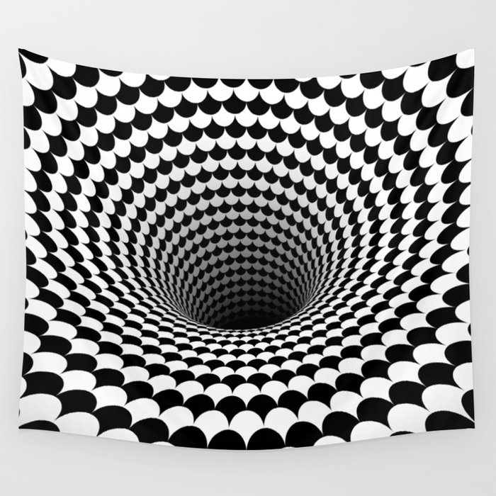 Optical discount illusion tapestry