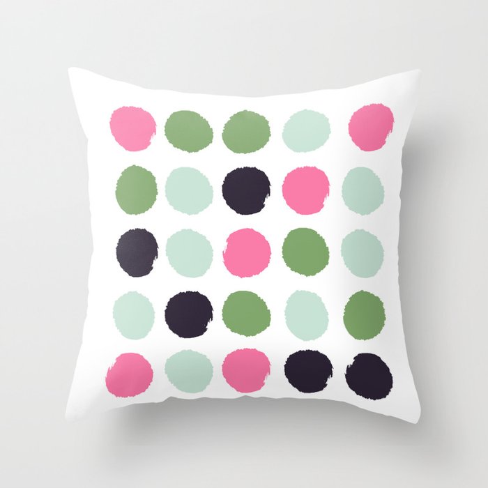 Painted Dots Minimal Colorful Pattern Polka Nursery Baby Decor Throw Pillow By Charlottewinter Painted Dots Minimal Colorful Pattern Polka Nursery Baby Decor Throw Pillow By Charlottewinter