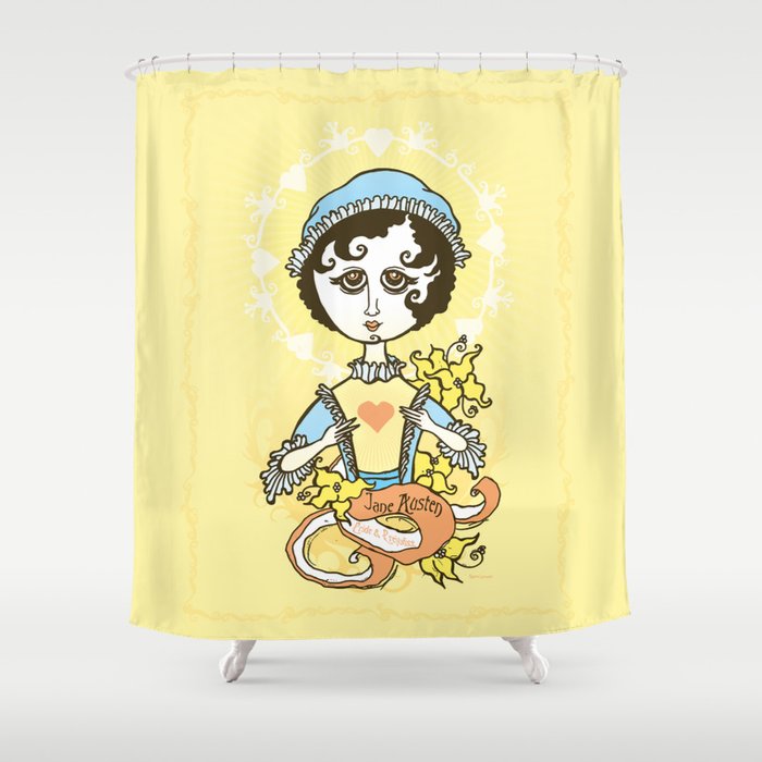 Jane Austen Holy Writer Shower Curtain