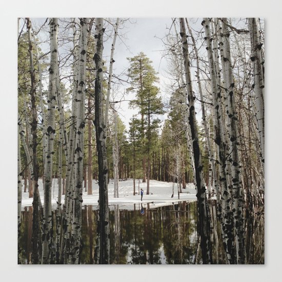 Snowy Forest Grammer Canvas Print