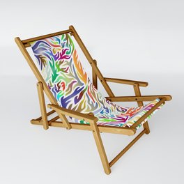 Abstract multi colour flames. Sling Chair