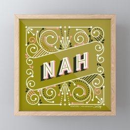 Nah – Olive & Blush Palette Framed Mini Art Print