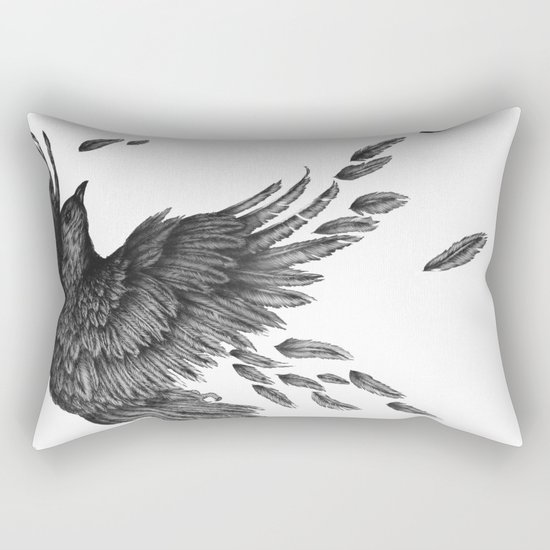 Raven Unravelled Rectangular Pillow
